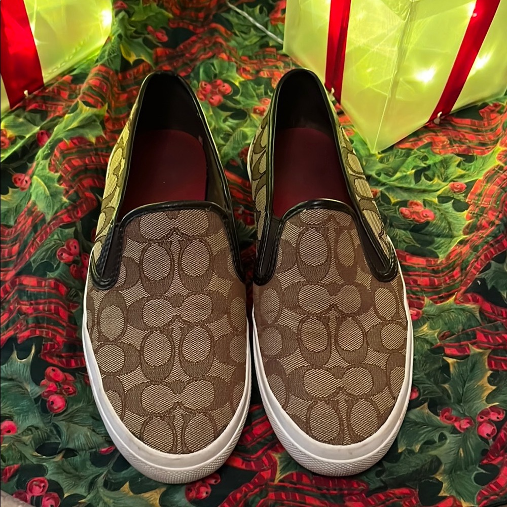 Coach Brown Slip-On Shoes